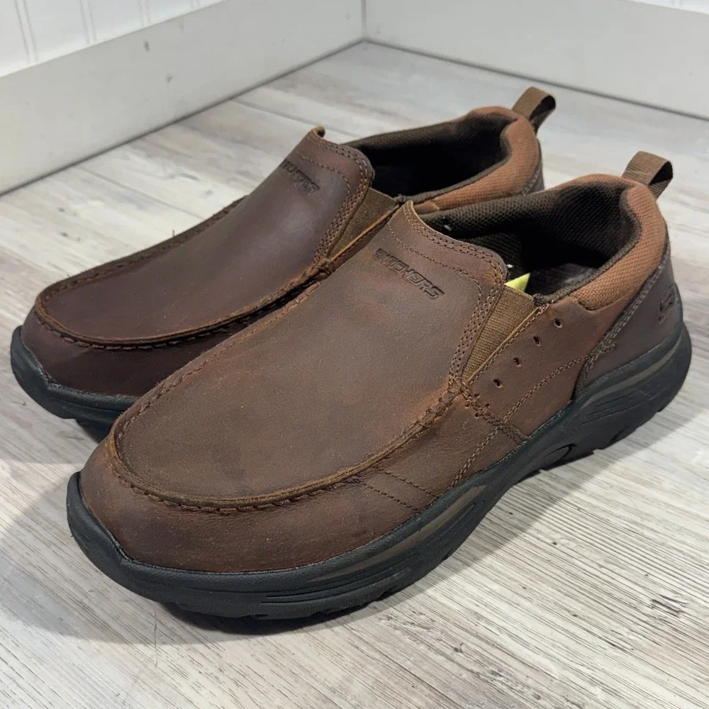 Skechers‎ 66146 Relaxed Fit Expended Seveno Leather Slip On Shoes Men Size US 9